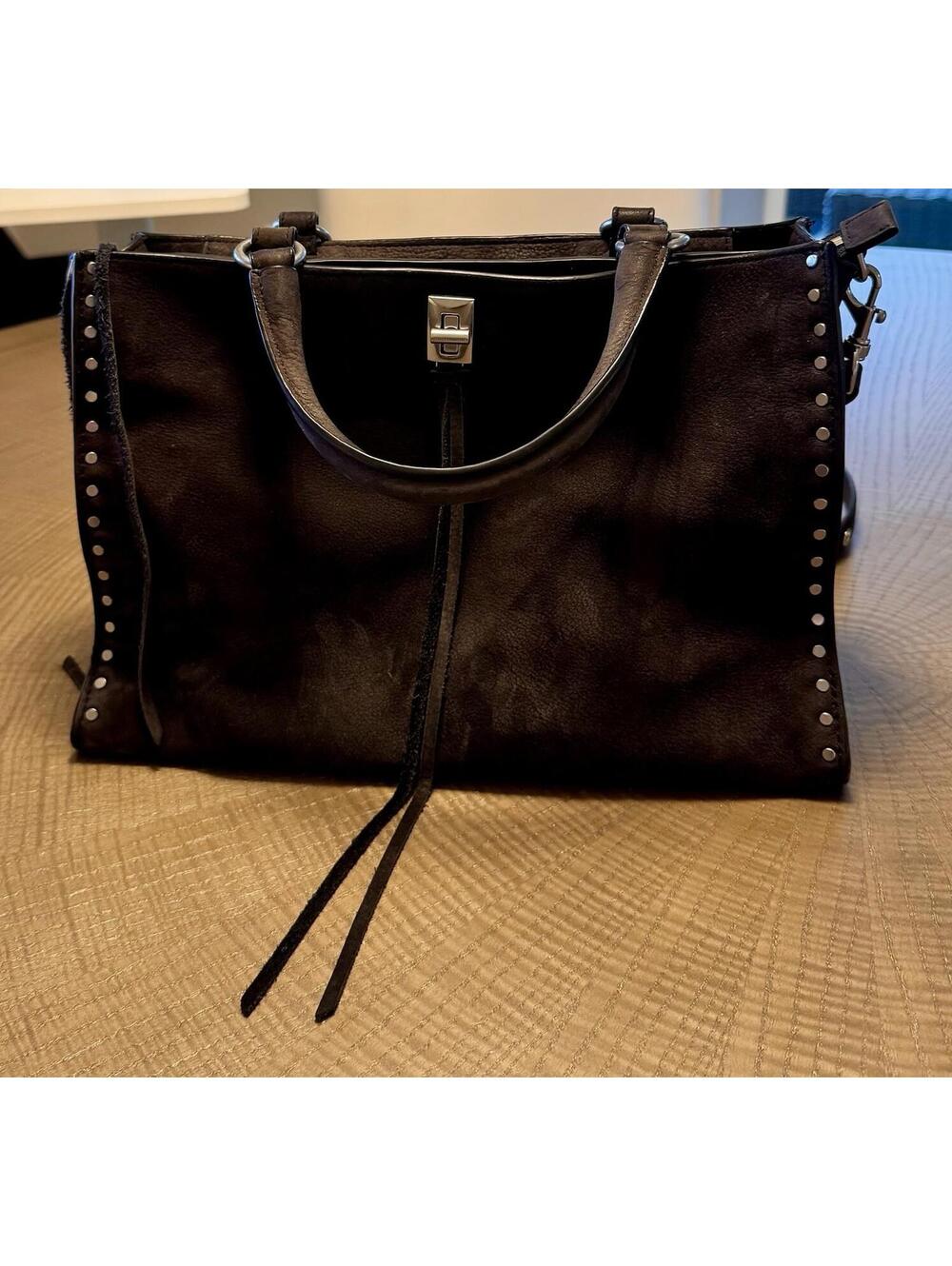 Rebecca Minkoff Black Studded Leather Tote